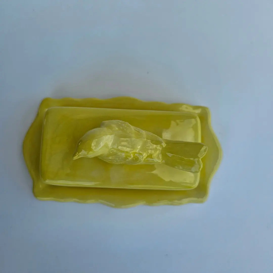 Yellow Bird Butter Dish
