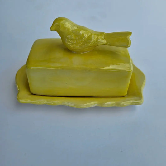 Yellow Bird Butter Dish